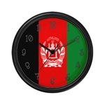 afghanistan flag clock