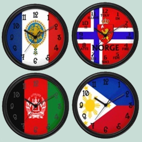 World Flag Clock